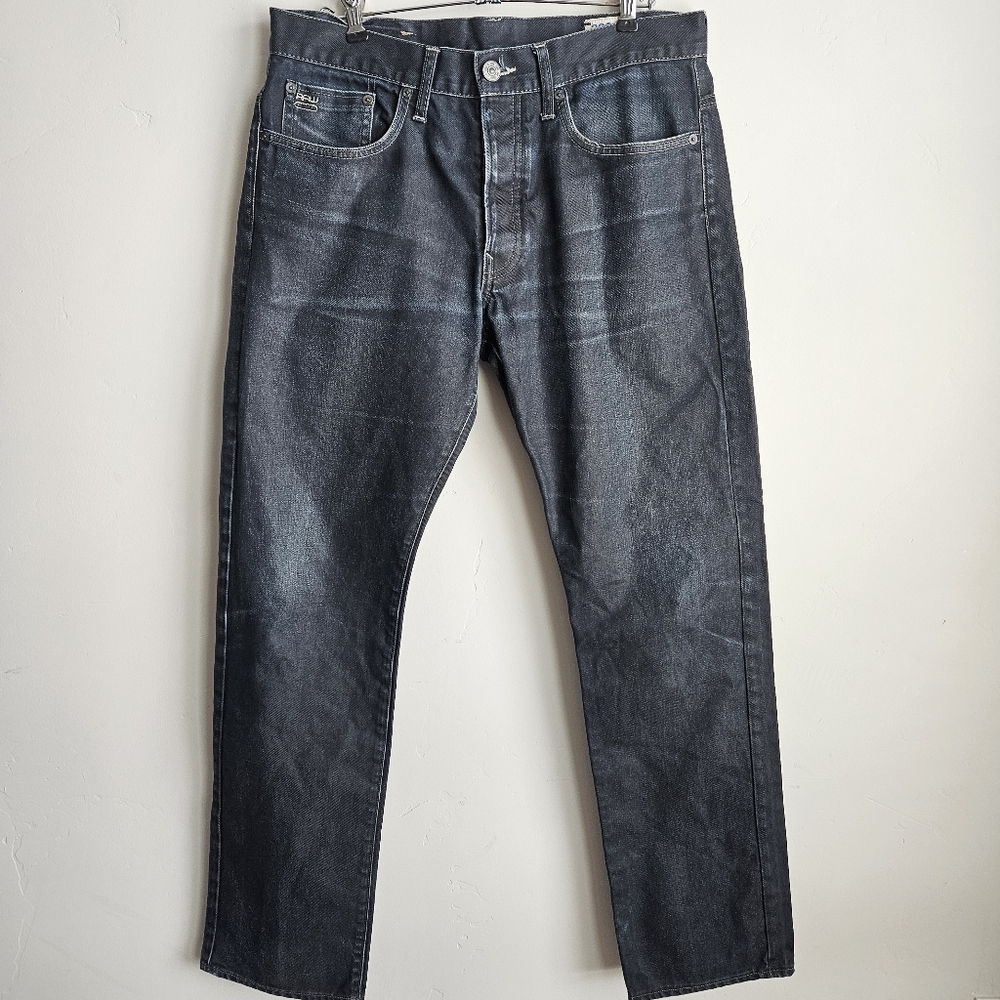 G Star Raw 3301 Regular Straight Fit Dark Navy Denim Jeans Size W34 L32